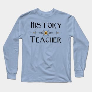 History Teacher Decorative Line Long Sleeve T-Shirt